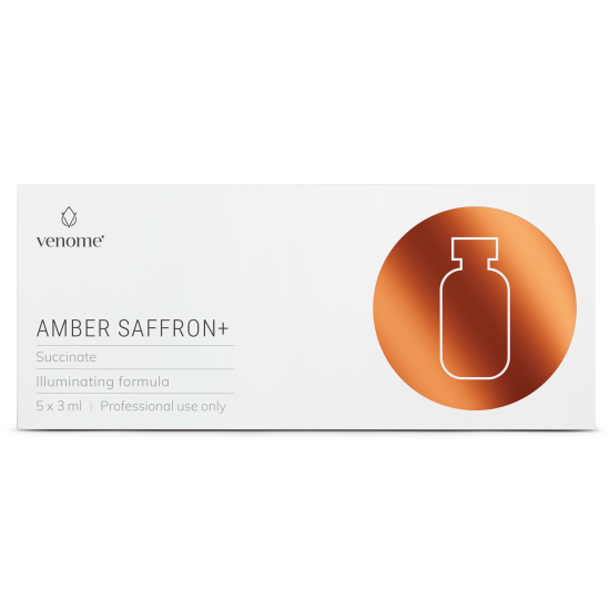 VENOME SUCCINATE AMBER SAFFRON + 5X3 ML serum cu acid Tranexamic, glutation, niacinamida