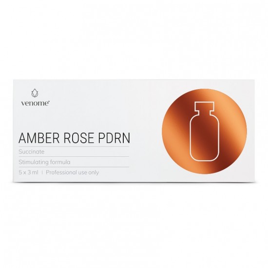 VENOME SUCCINATE AMBER ROSE PDRN 5X3 ML - serum cu acid succinic si polinucleotide