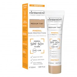 ELEMENTRE MINERAL SUN PROTECTION SPF50+ MEDIUM - Cremă de protecție solară minerală Medium SPF50+ 50ml