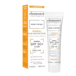  ELEMENTRE MINERAL SUN PROTECTION SPF50+ NON TINTED - Cremă de protecție solară minerală fără culoare SPF50+ 50ml